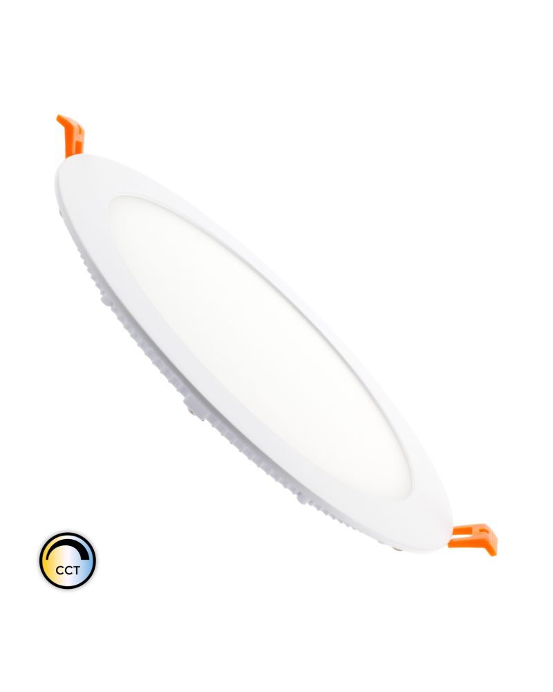 Dalle LED Ronde 18W SwitchCCT Sélectionnable Coupe Ø 205mm Dimmable Compatible avec Télécommande RF V.2