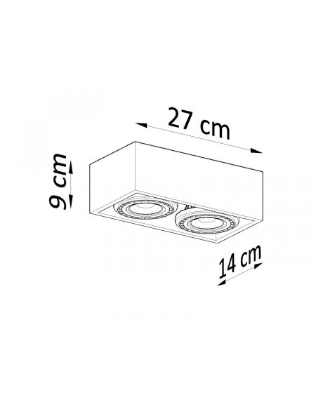 Plafonnier Béton Quatro 2 SOLLUX