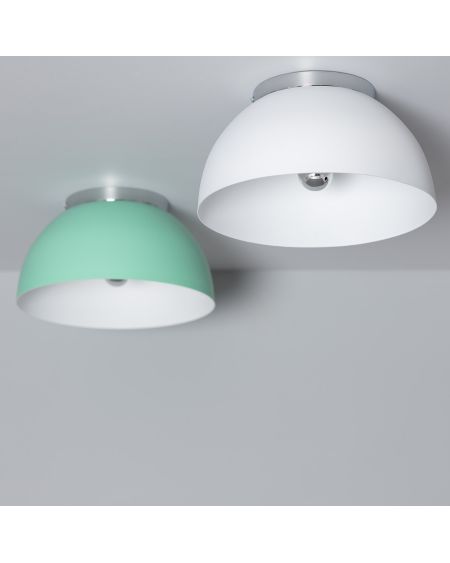 Plafonnier Rond Aluminium Ø305 mm Bosco Silver