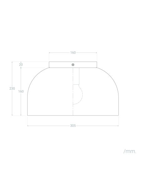 Plafonnier Rond Aluminium Ø305 mm Bosco Silver