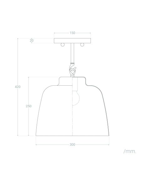 Plafonnier Aluminium Molière