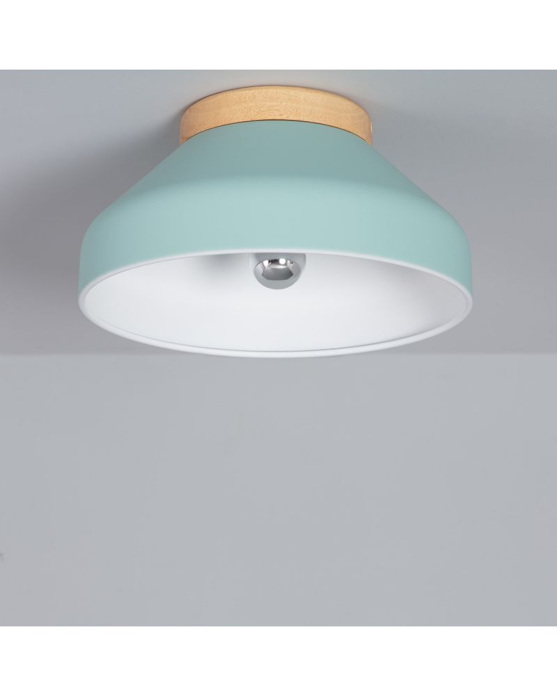 Plafonnier Rond Aluminium et Bois Ø300 mm Hakon Plafonnier Rond Aluminium et Bois Ø300 mm Hakon