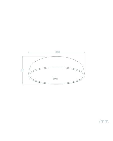Plafonnier LED Rond Métal 24W CCT Sélectionnable Eyelight Ø350 mm