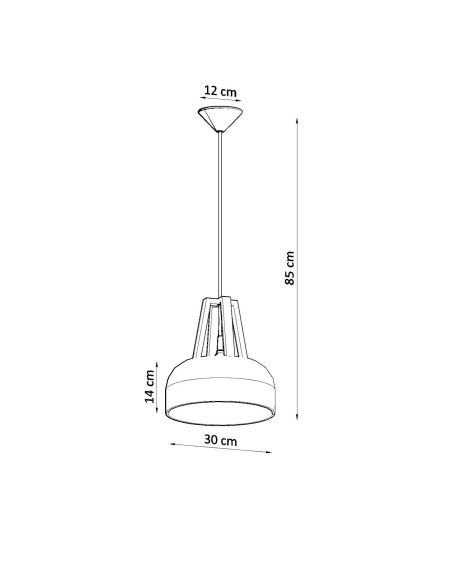 Suspension Bois Naturel Casco SOLLUX