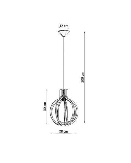 Suspension Bois Arancia SOLLUX