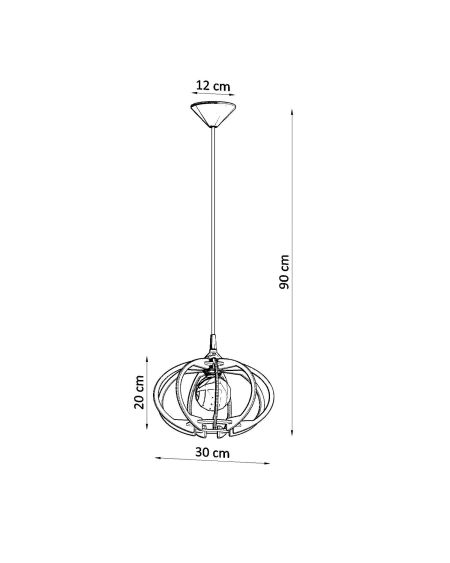 Suspension Bois Mandelino SOLLUX