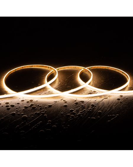 Ruban LED COB 24V DC 385LED/m 5m IP65 CRI90 Super-Étroit Largeur 7mm Coupe tous les 4cm