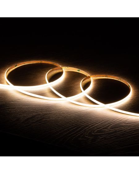 Ruban LED COB 24V DC 385 LED/m 5m IP20 CRI90 Super étroit Largeur 5mm Coupe tous les 4cm