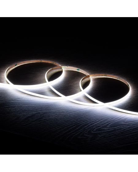 Ruban LED COB 24V DC 385 LED/m 5m IP20 CRI90 Super étroit Largeur 5mm Coupe tous les 4cm