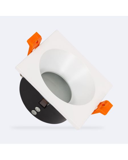 Collerette Downlight Carrée IP65 pour Ampoule LED GU10 Coupe Ø75 mm