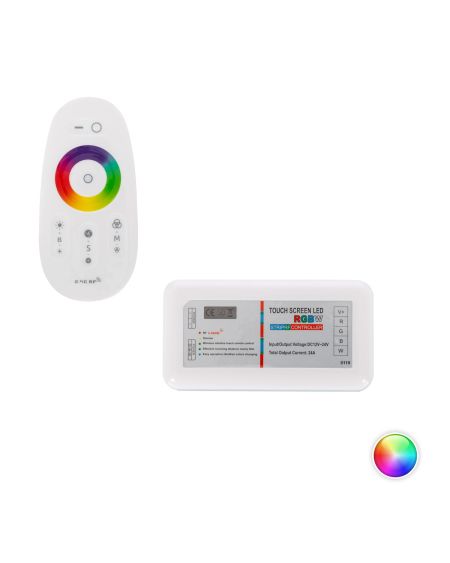 Contrôleur variateur tactil ruban LED RGBW 12/24V DC avec télécommande RF