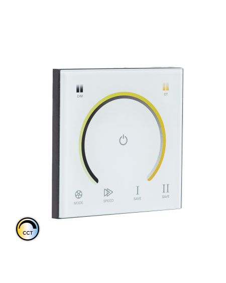 Contrôleur Variateur mural tactile pour Rubans LED CCT 12/24V DC