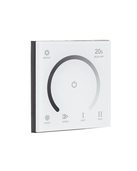 Contrôleur Variateur Mural Tactile pour Ruban LED Monochrome 12/24V DC