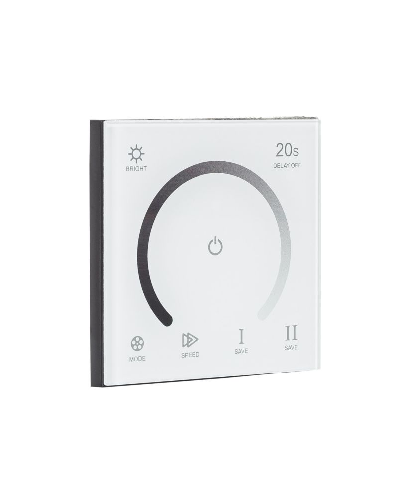 Contrôleur Variateur Mural Tactile pour Ruban LED Monochrome 12/24V DC