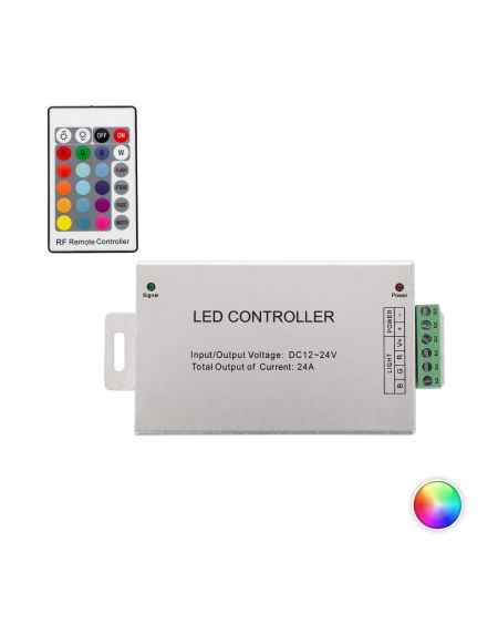 Contrôleur variateur ruban LED RGB 12/24V DC avec contrôle RF haute puissance