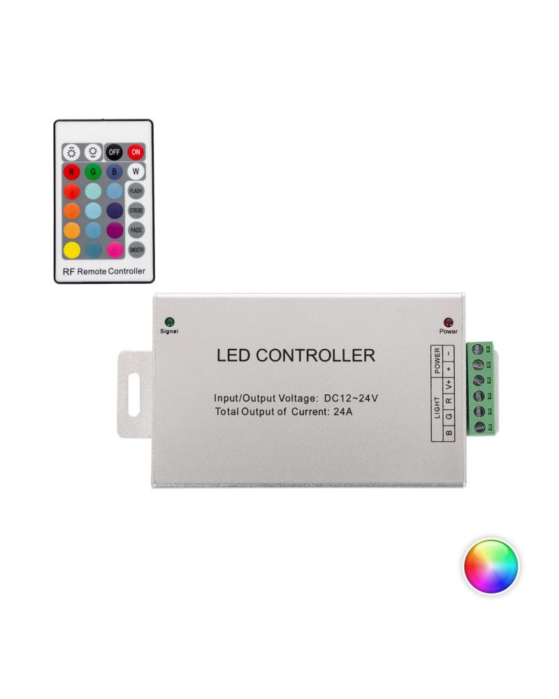 Contrôleur variateur ruban LED RGB 12/24V DC avec contrôle RF haute puissance