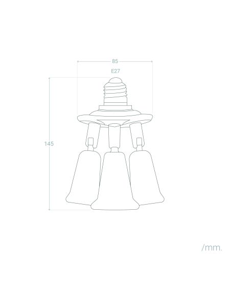 Adaptateur E27 à 3 Ampoules E27