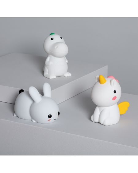 Veilleuse LED pour Enfant en Silicone RGB Dinosaure avec Batterie