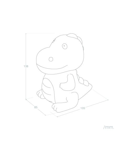 Veilleuse LED pour Enfant en Silicone RGB Dinosaure avec Batterie