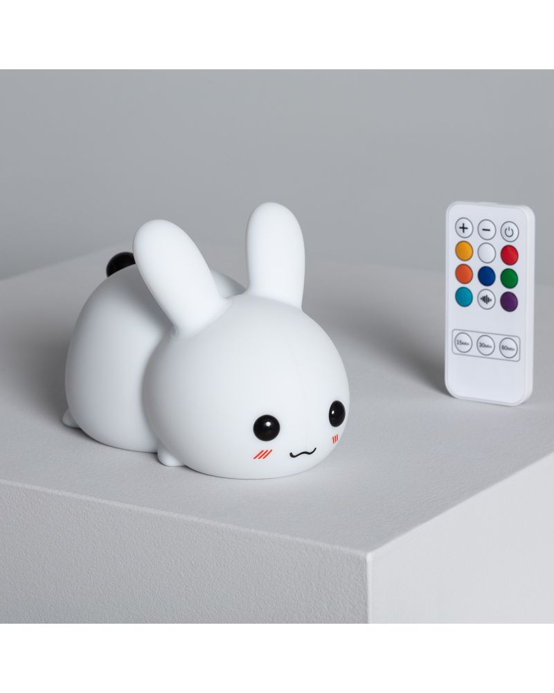 Veilleuse LED pour enfants en silicone RGB Lapin avec batterie Veilleuse LED pour enfants en silicone RGB Lapin avec batterie
