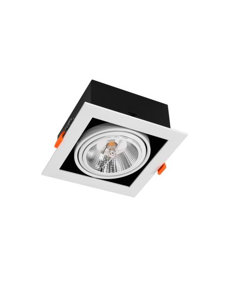 Spot Downlight LED Orientable Carré 12W AR111 Kardan Coupe 165x165