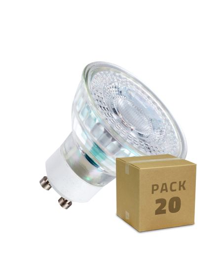 Boîte de 20 Ampoules LED GU10 SMD Crystal 5W Blanc Chaud