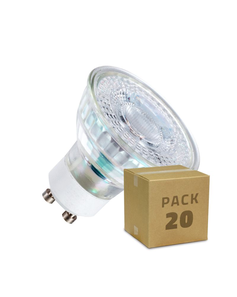 Boîte de 20 Ampoules LED GU10 SMD Crystal 5W Blanc Chaud