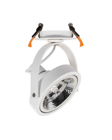 Collerette Downlight Encastrable Ronde Orientable LED avec Ampoule LED GU10 AR111