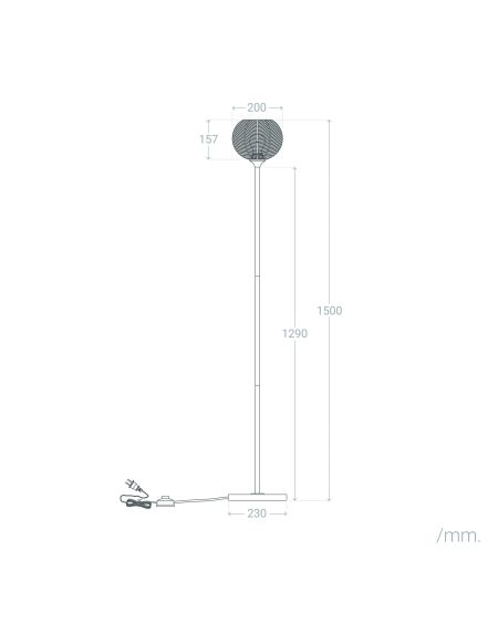 Lampadaire Métal et Verre Klimt
