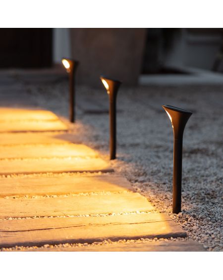 Pack 2 Balises LED Solaire Extérieure sur Piquet 60cm avec Détecteur de Présence PIR