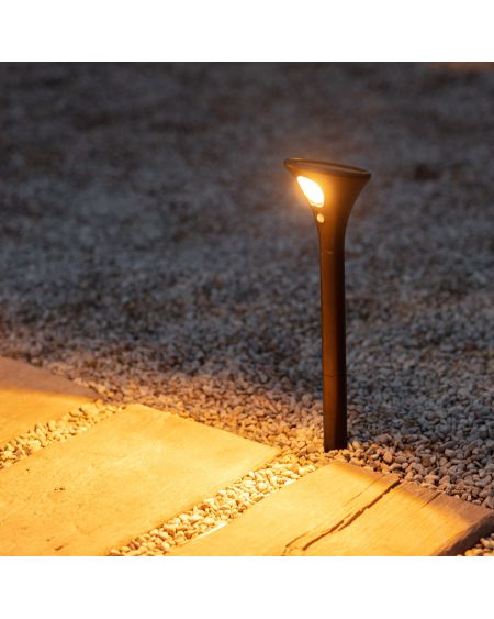 Pack 2 Balises LED Solaire Extérieure sur Piquet 60cm avec Détecteur de Présence PIR