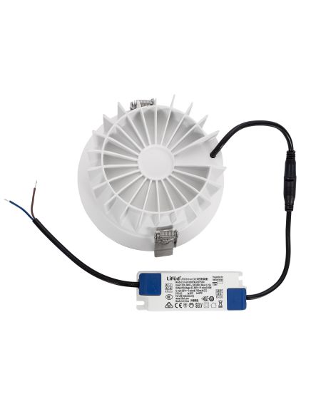 Spot Downlight LED 30W Rond (UGR15) LuxPremium CRI90 LIFUD Coupe Ø 145 mm