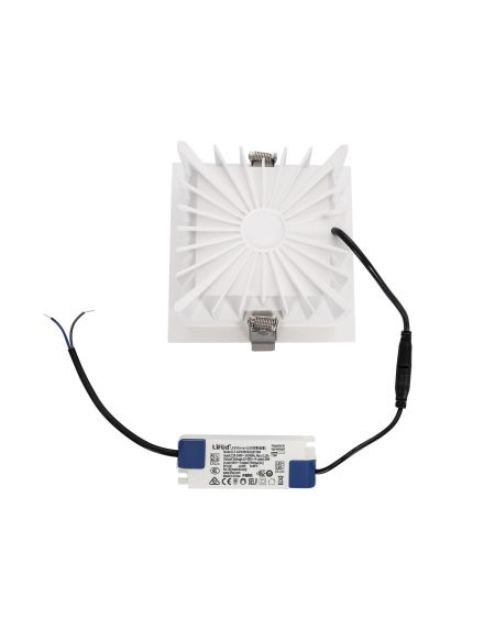 Downlight LED Carré 30W (UGR15) LuxPremium CRI90 LIFUD coupe 145x145 mm