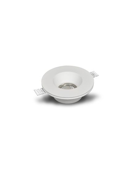 Collerette Downlight Intégration Plâtre/Pladur Ronde pour Ampoule LED GU10/GU5.3 Coupe Ø133 mm UGR17