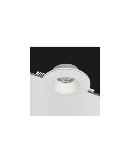 Collerette Downlight Intégration Plâtre/Pladur Ronde pour Ampoule LED GU10/GU5.3 Coupe Ø133 mm UGR17