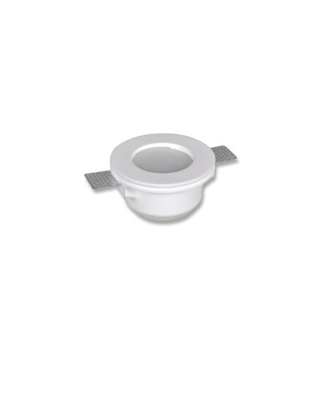 Collerette Downlight Intégration Plâtre/Pladur Ronde pour Ampoule LED GU10/GU5.3 Coupe Ø133 mm