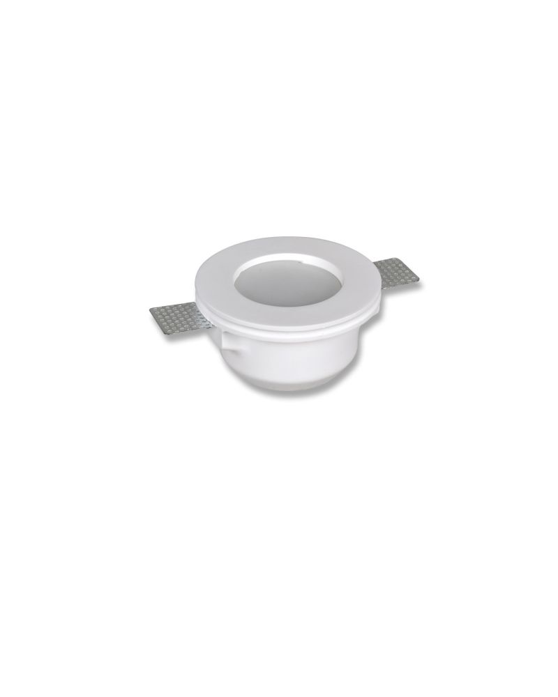 Collerette Downlight Intégration Plâtre/Pladur Ronde pour Ampoule LED GU10/GU5.3 Coupe Ø133 mm