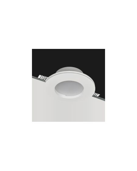 Collerette Downlight Intégration Plâtre/Pladur Ronde pour Ampoule LED GU10/GU5.3 Coupe Ø133 mm