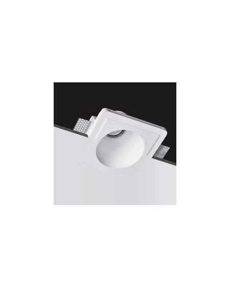 Collerette Downlight Intégration Plâtre/Pladur pour Ampoule LED GU10/GU5.3 Coupe 153x153 mm UGR17
