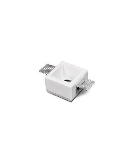 Collerette Downlight Intégration Plâtre/Pladur Carrée pour Ampoule LED GU10/GU5.3 Coupe 83x83 mm UGR17