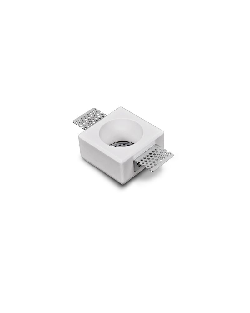 Collerette Downlight Intégration Plâtre pour Ampoule LED GU10/GU5.3 Coupe 83x83 mm UGR17