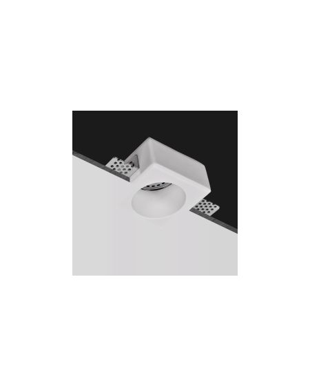 Collerette Downlight Intégration Plâtre pour Ampoule LED GU10/GU5.3 Coupe 83x83 mm UGR17