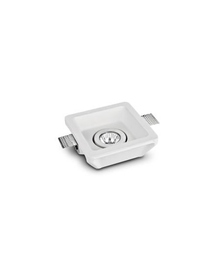 Collerette Downlight Intégration Plâtre/Pladur Carrée pour Ampoule LED GU10/GU5.3 Coupe 158x158 mm UGR17