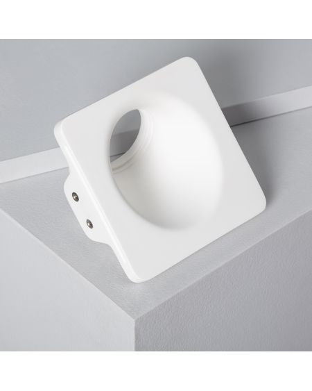Collerette Downlight Intégration Plâtre/Pladur Accent pour Ampoule LED GU10/GU5.3 Coupe 123x123 mm UGR17