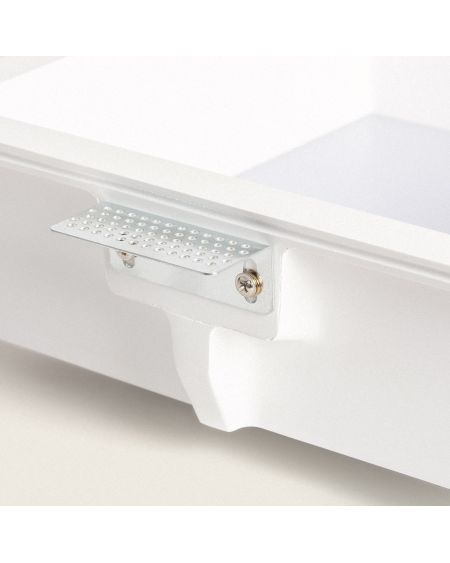 Collerette Downlight LED Intégration Plâtre/Pladur Carrée 18W Coupe 283x283 mm UGR17