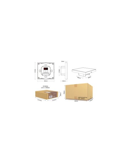 Télécommande DALI Tactile LED MiBoxer DP3S pour Contrôleur Dimmable DL-X