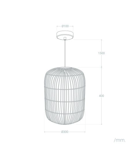 Abat-jour Suspension Bambou Kairatu