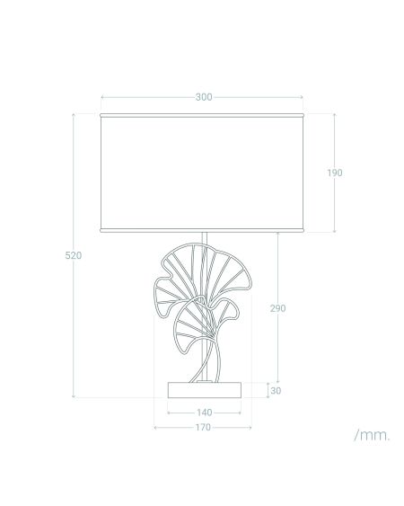 Lampe à Poser Métal Palm