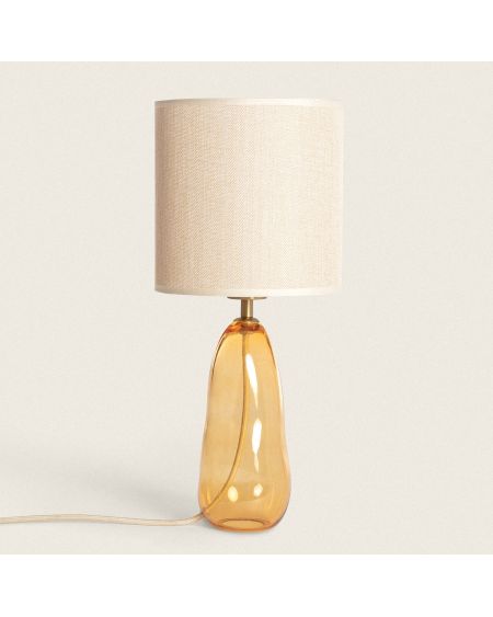 Lampe à Poser Textile et Verre Nally