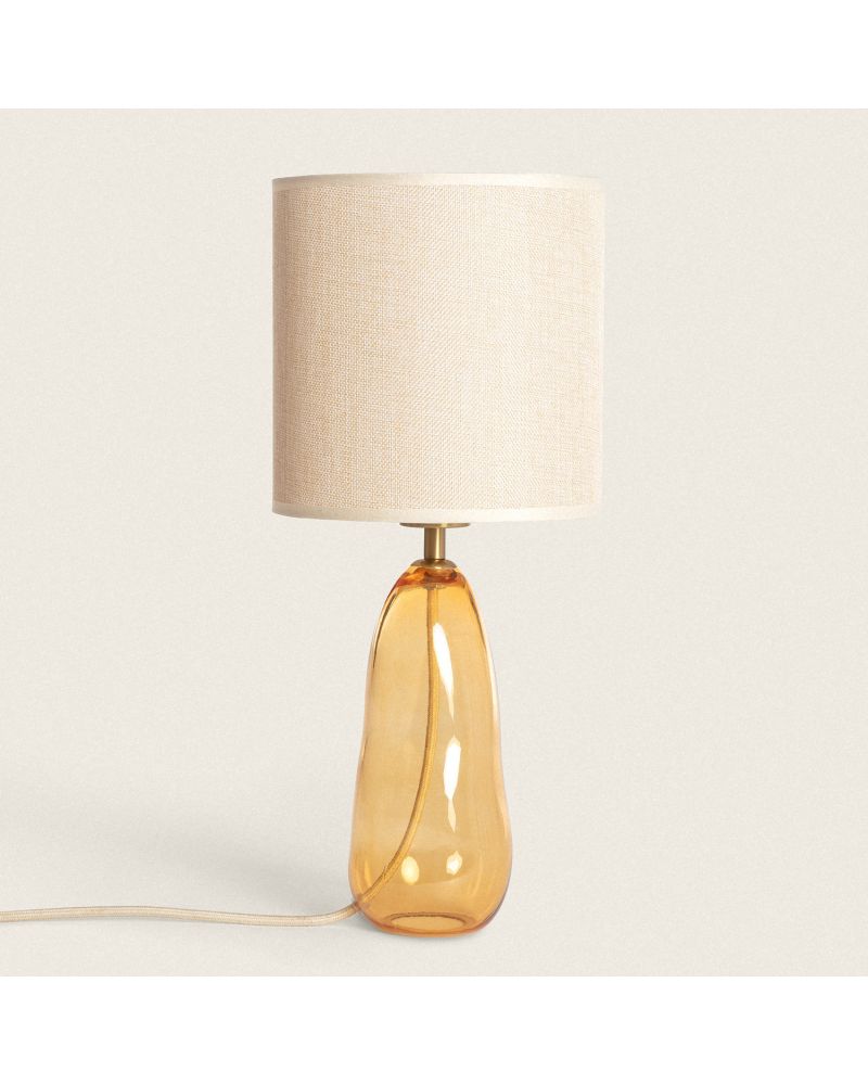 Lampe à Poser Textile et Verre Nally